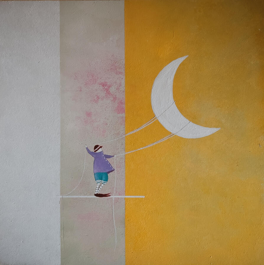 La voce della luna / The voice of the moon · 31×31 cm