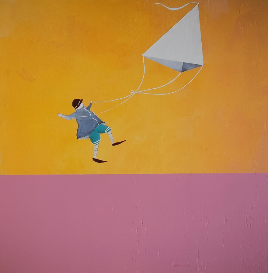 Un pensiero mi fa volare / A thought makes me fly · 31×31 cm