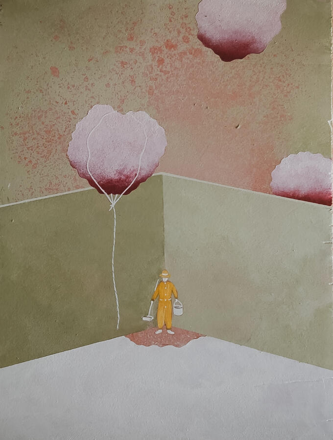 Ciò che divide il nostro futuro e la realtà è un sogno / What divides our future from reality is a dream · 23.5×31 cm
